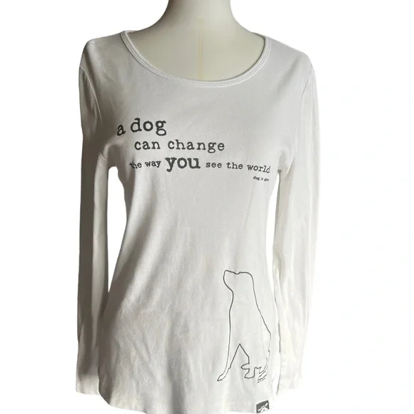 Dog is good long sleeve T shirt See measurements below for sizing. Cute shirt! - Picture 2 of 5